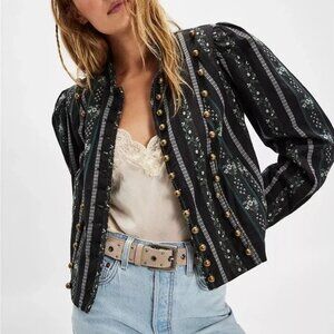 Free People Sorel Cottage Jacket Womens L Enchanting Medieval Vintage Victorian